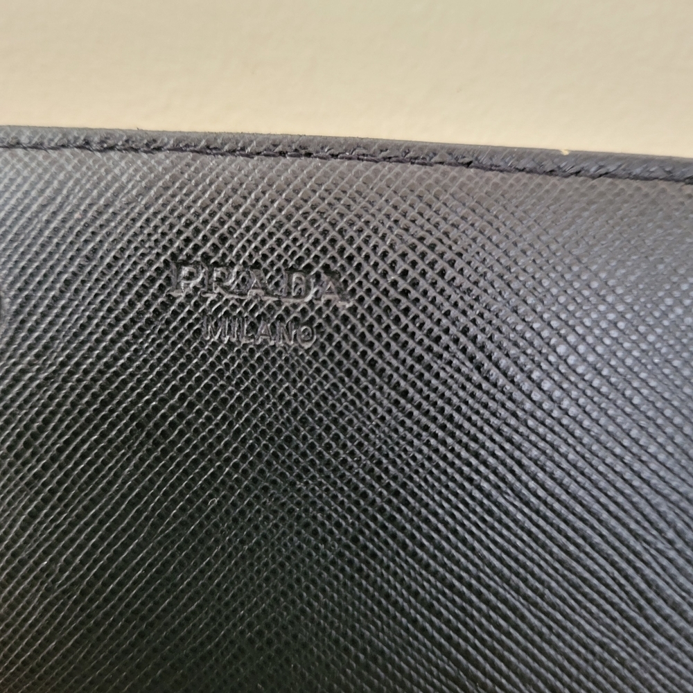 Prada Leather Nylon Fabric Long Bifold Wallet..Authentic.. - Picture 8 of 16